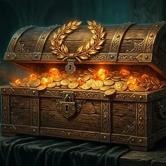 Coffre au trésor, illustration du thème de Treasure of Alexander